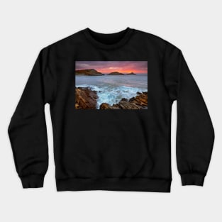 Mumbles Lighthouse, Bracelet Bay, Gower Crewneck Sweatshirt